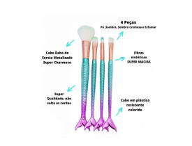 Kit 4 Pincéis de Sereia