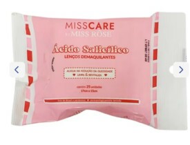 Lenços Demaquilantes Ácido Salicílico Miss Rôse