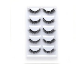 Kit com 5 Pares de Cílios Postiços 3D E08