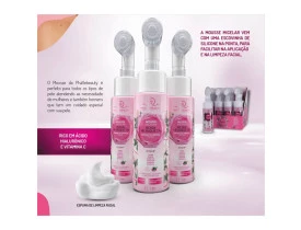 Espuma de Limpeza Facial Mousse Micelar Rosa Mosqueta Phallebeauty